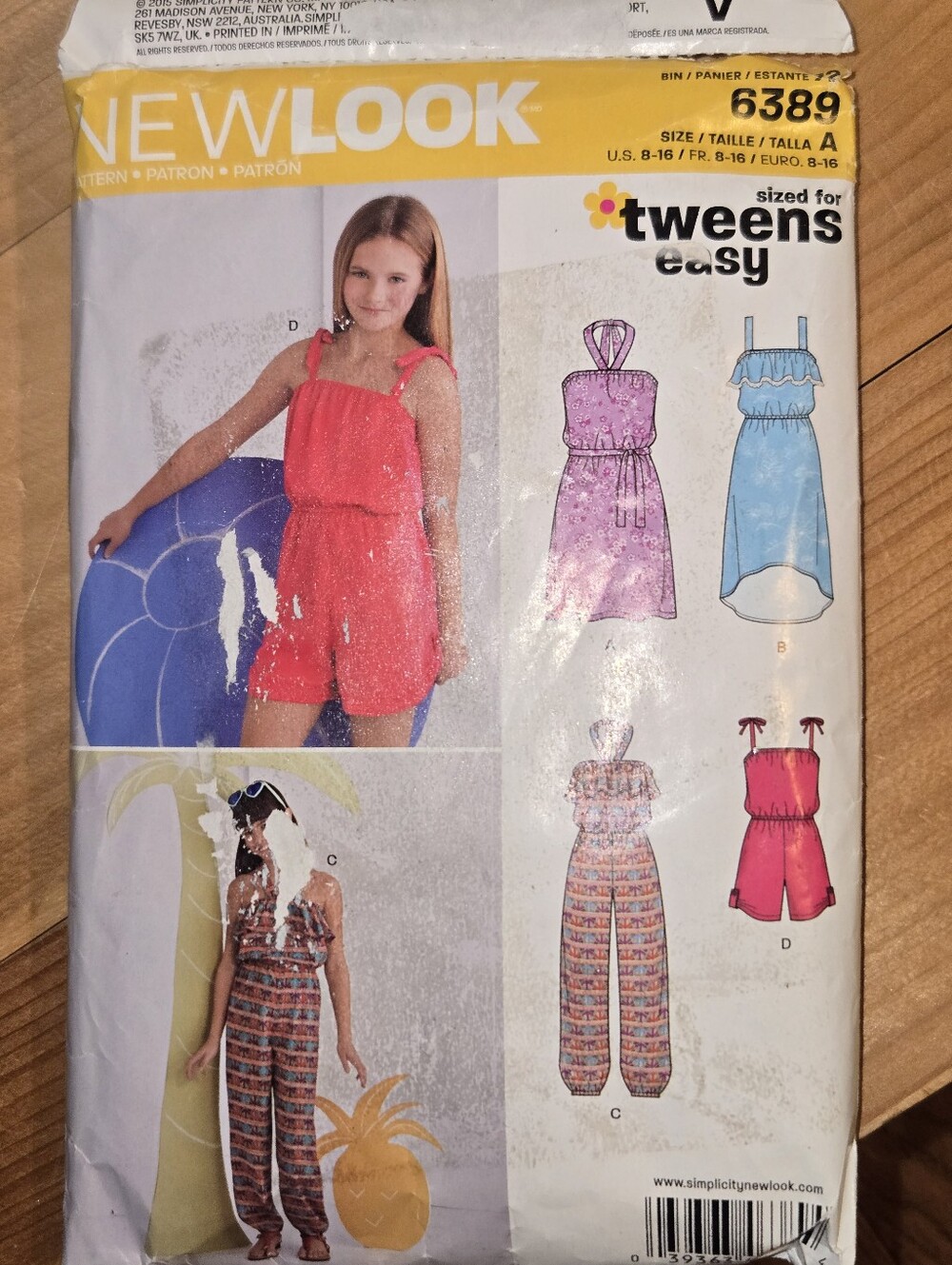 New Look Kids Coral Pink Sleeveless Tie-Strap Romper Pattern